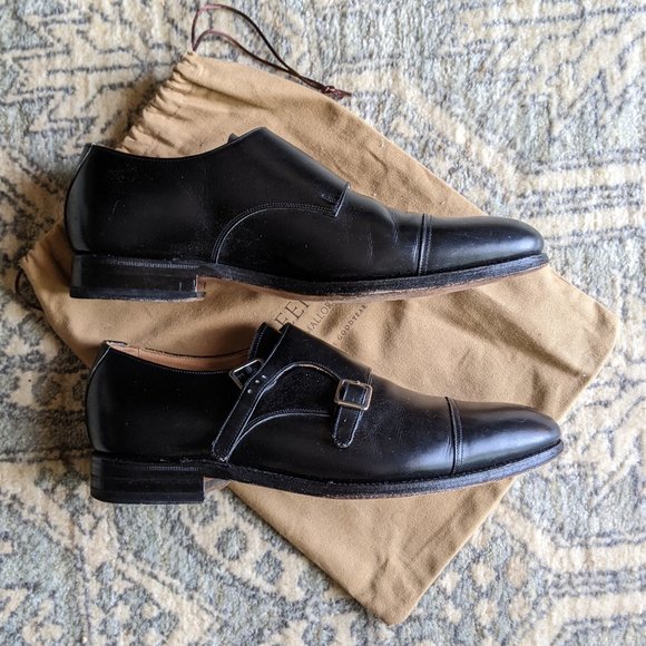 Black Double-Monk GYW Dress Shoes, Size 10.5 US - Picture 2 of 5